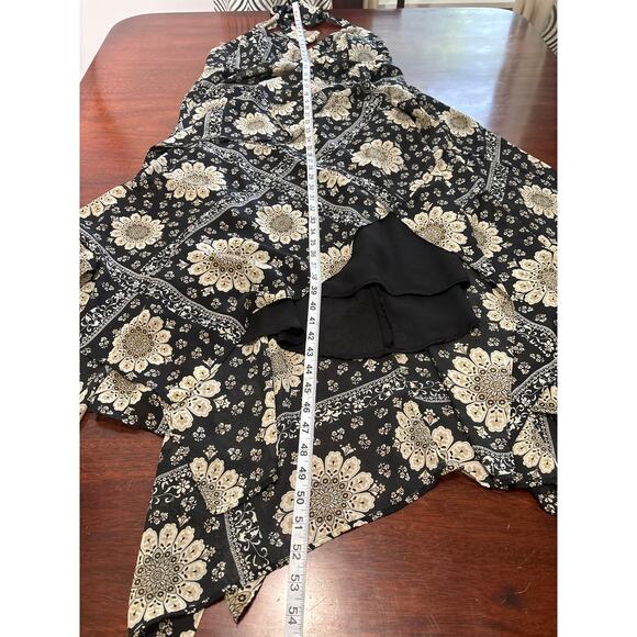 Robbie Bee Y2K Babydoll Halter Midi Dress Sz 14 Cottage Bohemian Hippie Floral - Picture 5 of 7